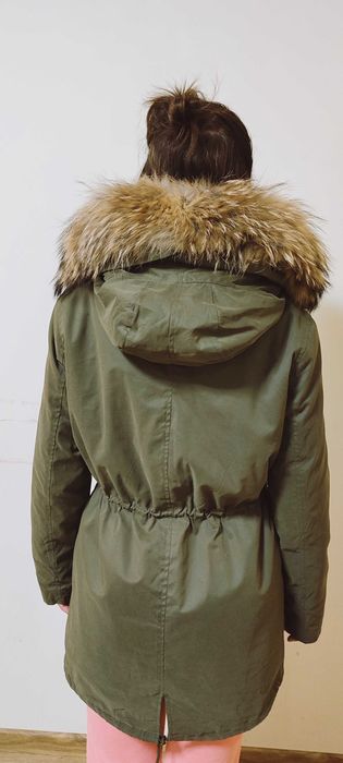 Kurtka parka z naturalnym futrem