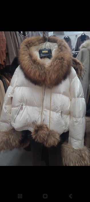 Kurtka gęsi puch z obszyciem z jenota roz uniwersalny