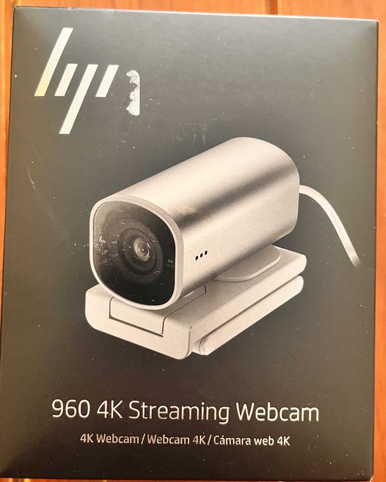 HP 960 4K Webcam Streaming HDR, NOVA, Nunca Usada