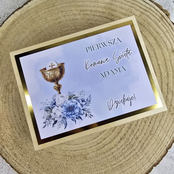 Personalizowane zaproszenia na komunię chrzest roczek ślub
