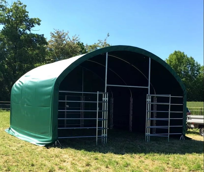 Zagroda dla zwierząt 6x6m PVC 750g/m2, idealna dla koni, bydła