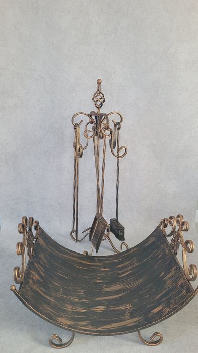 Дровниця лофт камінний набір лофт дровітня дровница набір для каміну