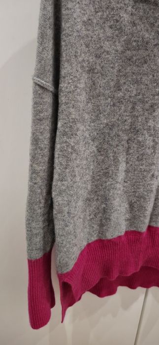 Sweter z golfem 100%kaszmirowy M