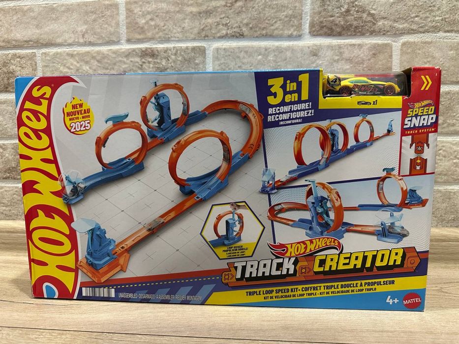Трек Hot Wheels Потрійна петля серії Track Creator