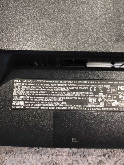 Monitor NEC MultiSync E222W 22" 1680x1050