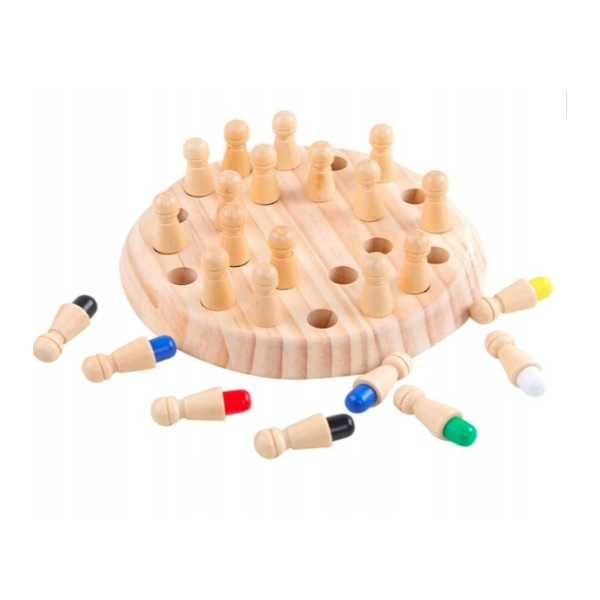 Gra pamięciowa Memory z kolorowymi pionkami