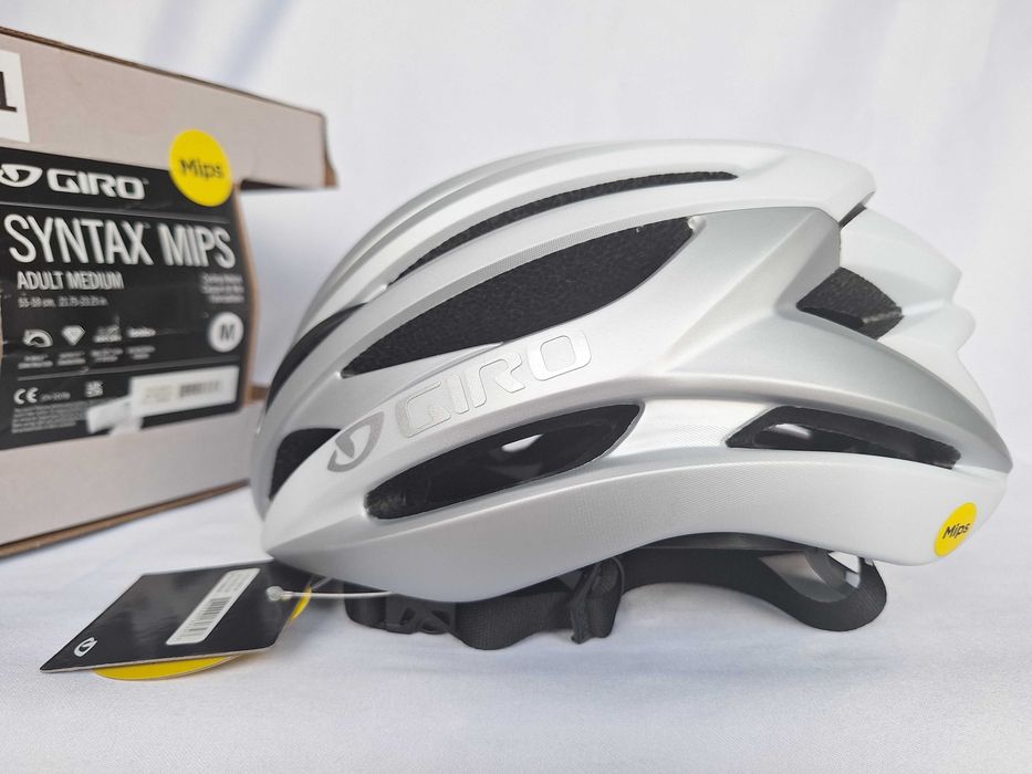 Kask rowerowy Giro Syntax Mips Mat White Silver M 55-59cm