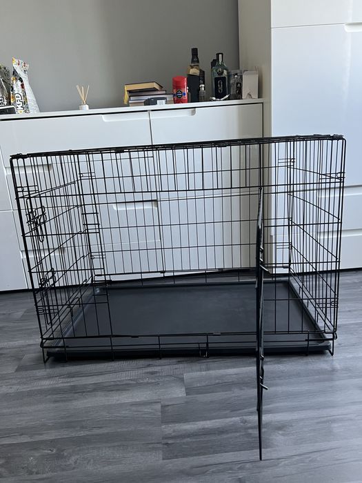 Klatka dla psa kennelowa do samochodu transportowa metalowa kojec 92x57x63 NOWA
