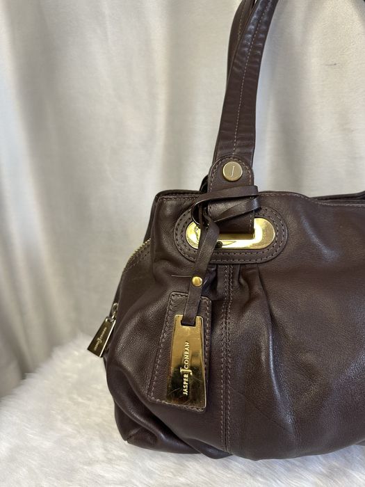 Шкіряна шоколадна сумка бренду Jasper Conran