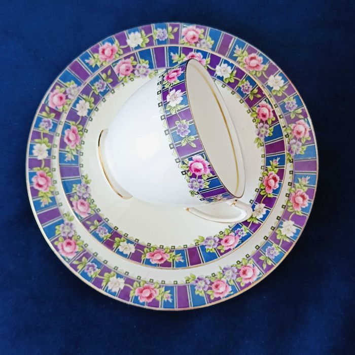 **TRIO filiżanka porcelana Star Longton PARAGON 1913_1916