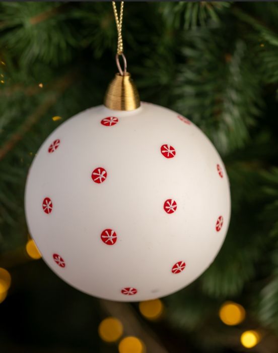 Скляна ялинкова куля "Синій бичок"