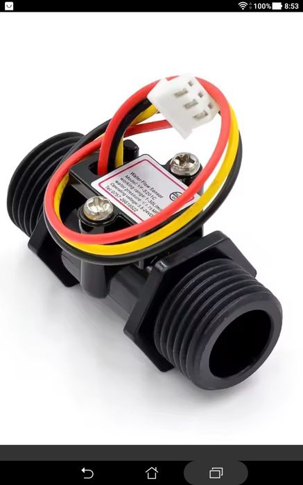 Датчик расхода воды турбинный 1/2