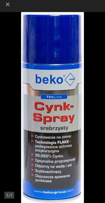 beko cynk 99%  do zabezpieczania  złączy spawanych rur