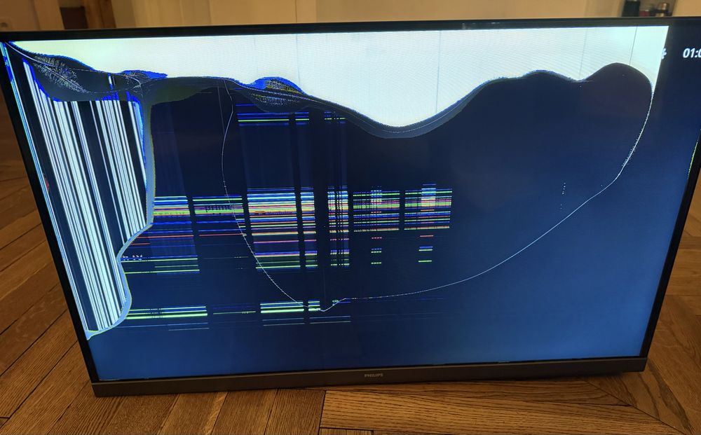 Philips 32PHS6808/12 32” Smart TV – USZKODZONA MATRYCA – kompletny, pilot, karton