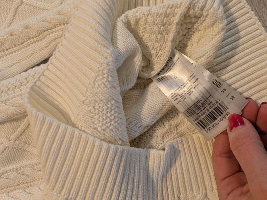 Sweter Medicine nowy S 36 splot warkocz