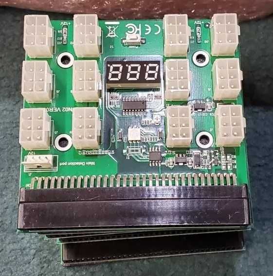 Плата Breakout Board 12 PCI-E HP DPS-1200 DPS-750 DPS-460 12 x 6pin