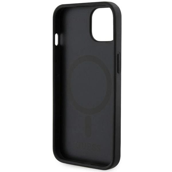 Etui Guess GCube Stripes MagSafe na iPhone 14 - czarne