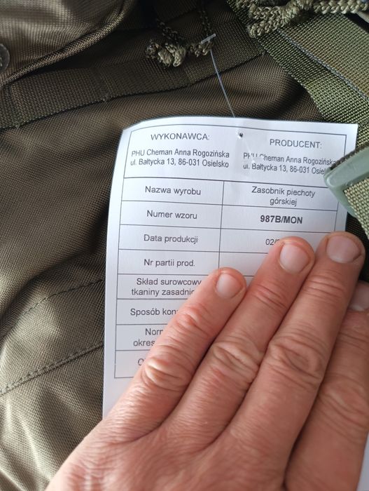 Zestaw plecaków, khaki, nowy, 987B