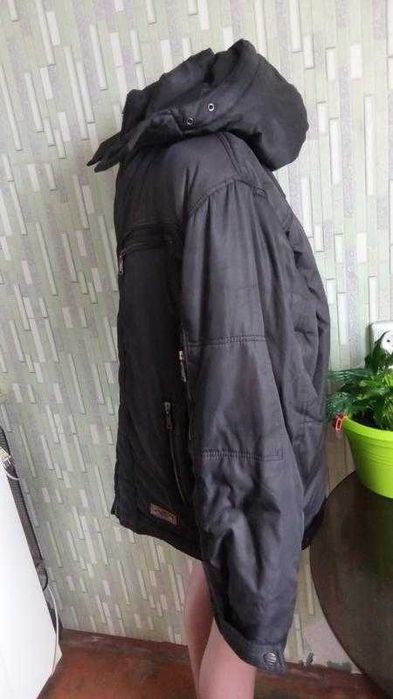 Пуховик 54-56 р. капюшон отстёгивается куртка/курточка пиджак зима