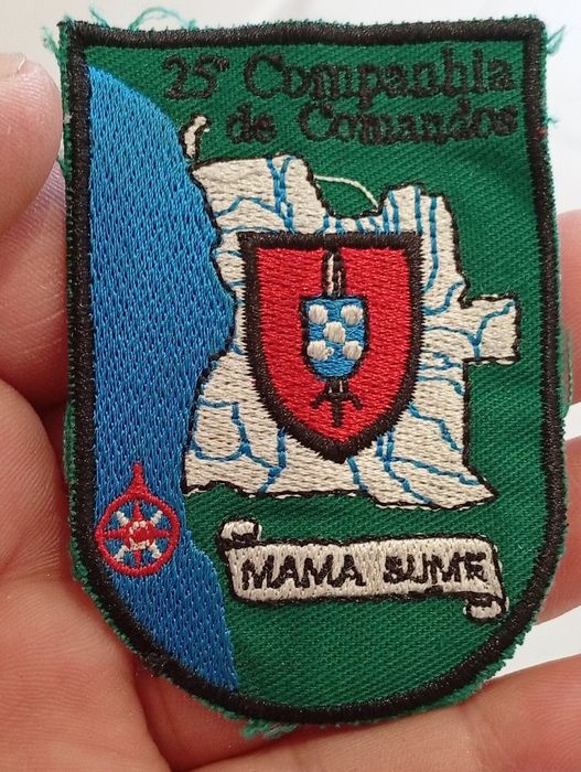 Emblema Bordado 25 Companhia de Comandos em Angola