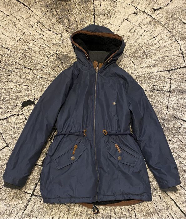 Ciepła kurtka zimowa - Brave Soul - XL granatowa z polarem i kapturem