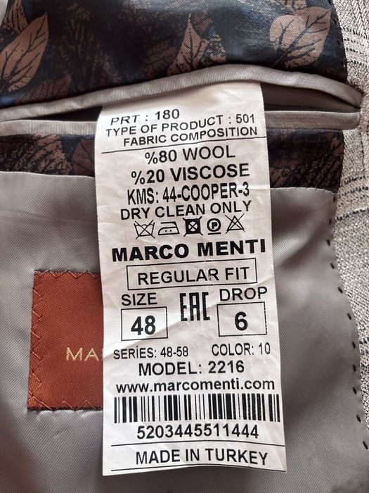 Стильний чоловічий піджак MARCO MENTI