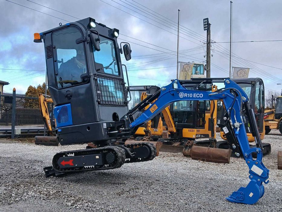 NOWA Minikoparka RIPPA R10 ECO 1000kg mega wyposażenie Kabina Leasing