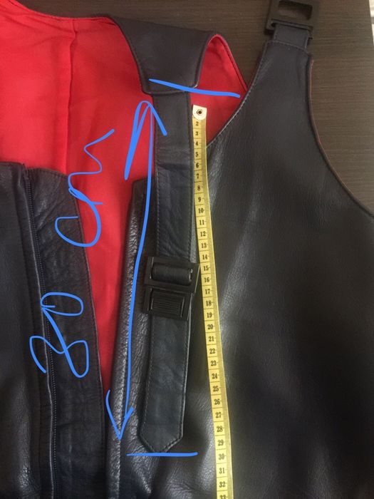 Шкіряний чоловічий  комбез XL, , заміри на фото