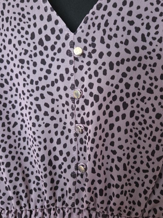 Elegancka sukienka w panterkę XS