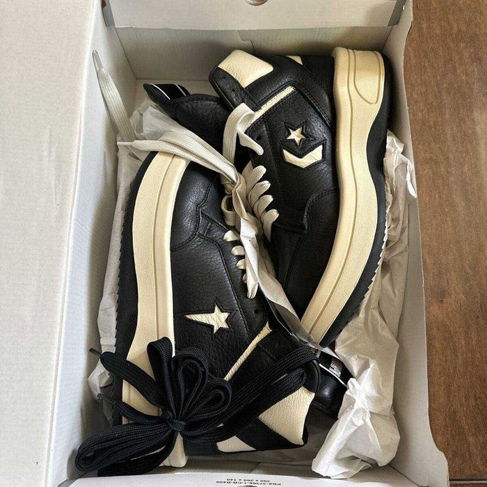 (БЕЗ ПЕРЕДОПЛАТИ)Rick Owens  Converse Turbowpn piк овенс конверс чорні
