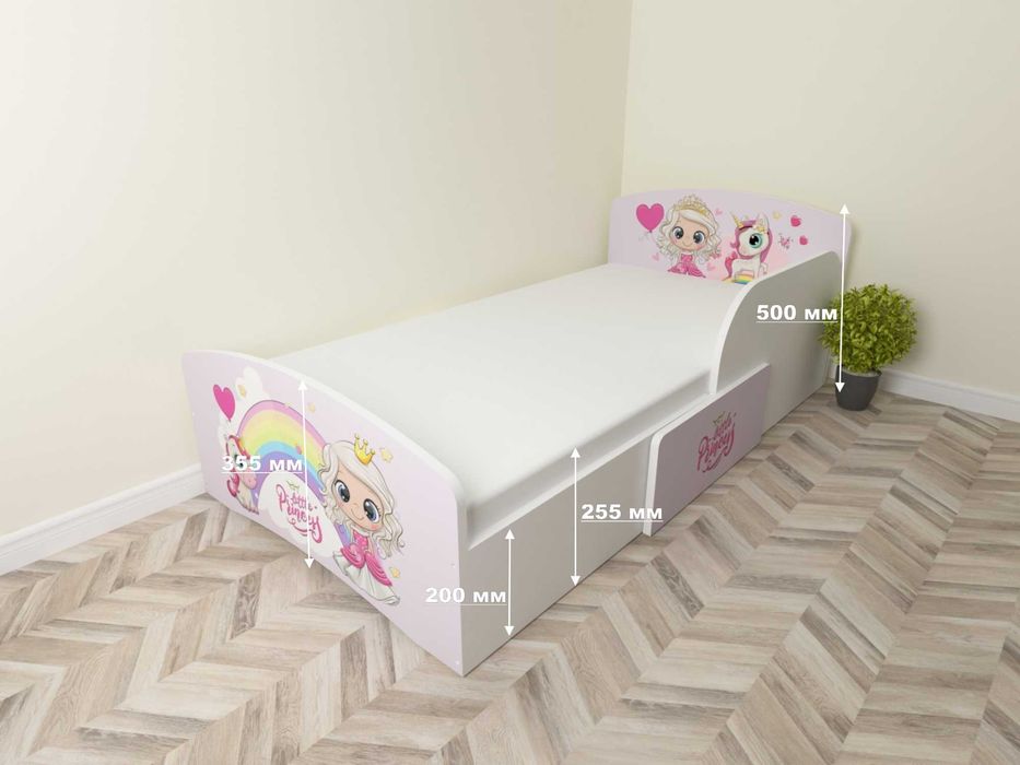 Дитяче ліжко з бортиком (140х70, 160х80, 190х90) / детская кровать