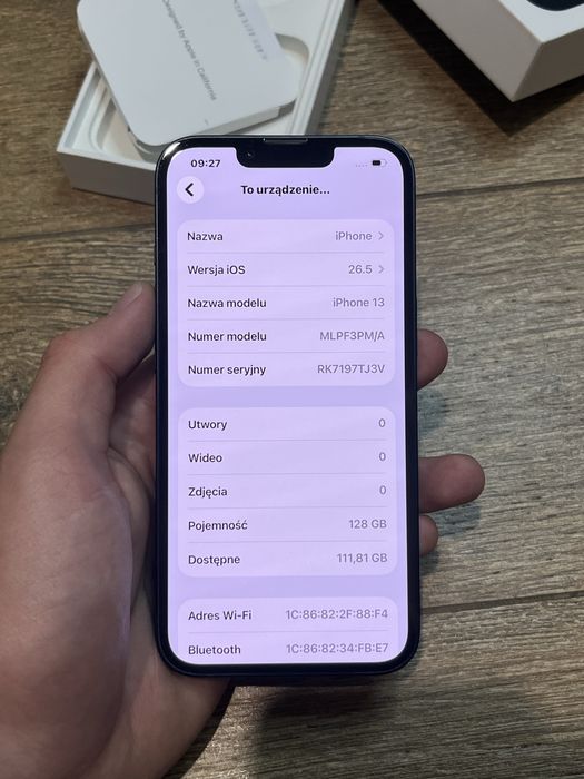 iPhone 13 128GB Midnight / Stan BDB / Pudełko / Etui