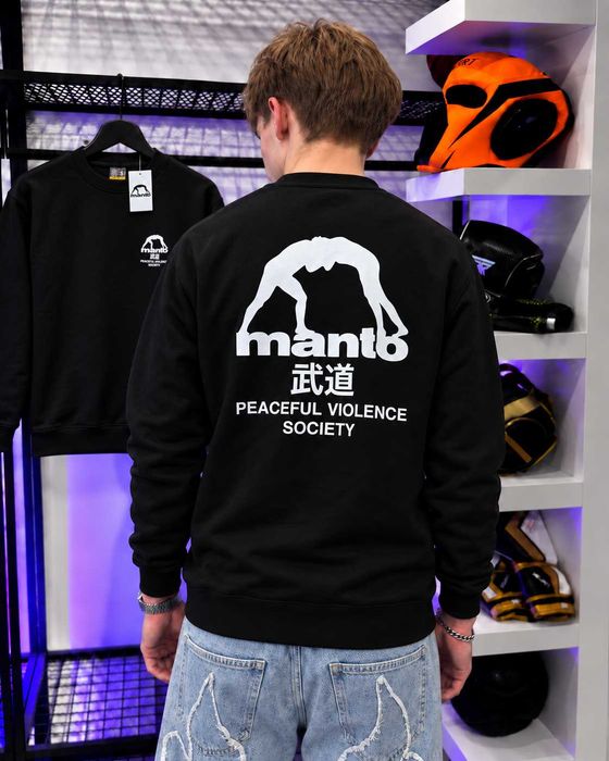 Черный Свитшот MANTO Gym - Толстовка Чорна МАНТО Зал - XS S M L XL