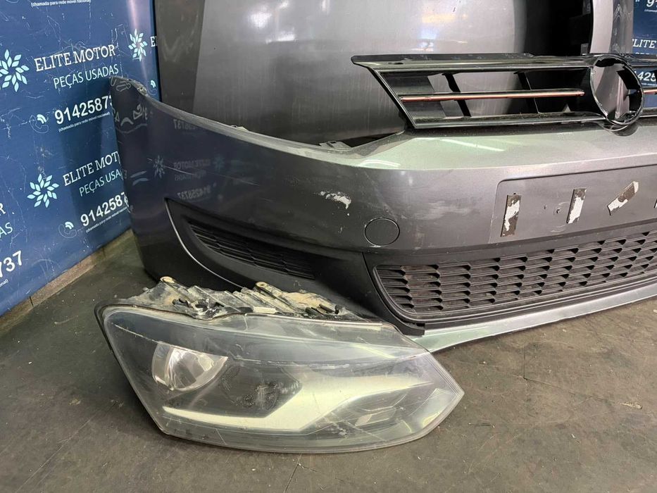 Frente completa usada VW POLO 6R parachoques capot oticas guardalamas reforço