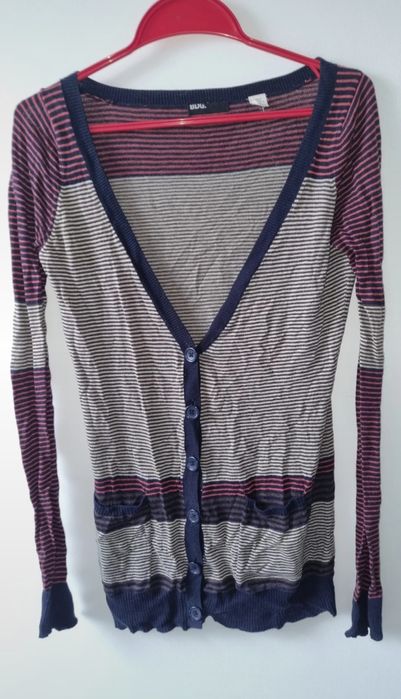 Sweter damski rozpinany w paski rozmiar XS