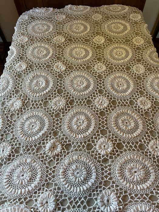 Colcha de Renda Artesanal – Cama de Casal | Nova | 100% Algodão