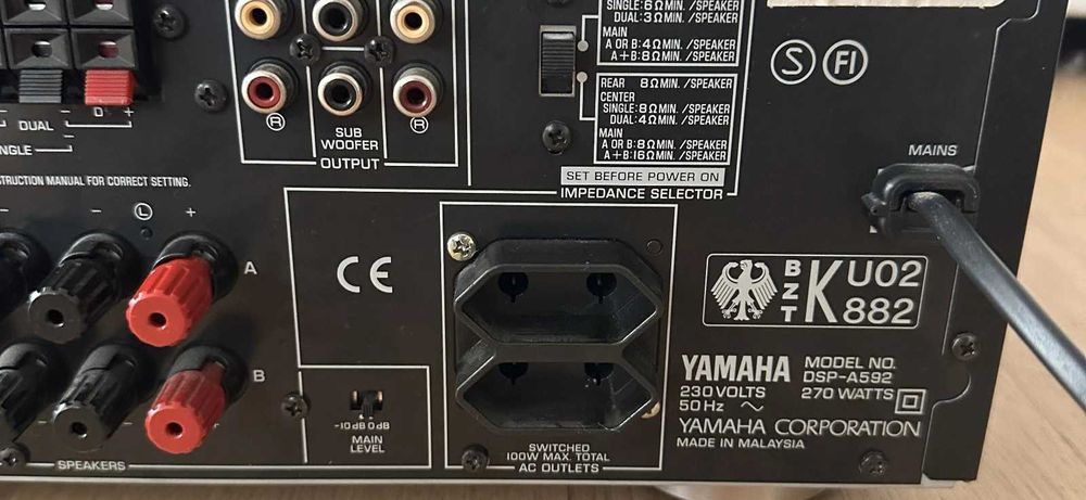 Amplificador AV Yamaha DSP-A592 - Natural Sound 5.1