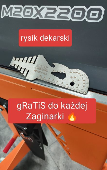 2m Zaginarka dekarska M20x2200 Krawędziarka Zginarka Pro do blachy 2m