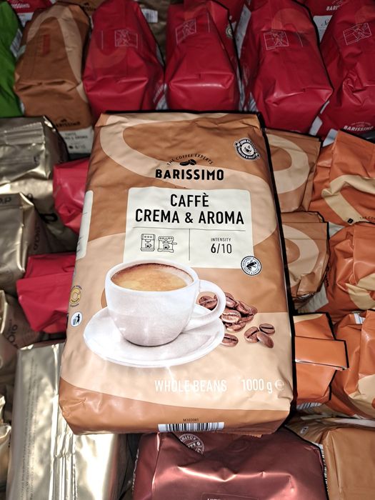 Kawa ziarnista 1kg Barissimo caffe Crema Aroma 6/10 jak Jacobs Dallmay
