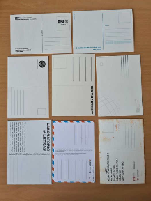 8 postais ilustrados de eventos portugueses