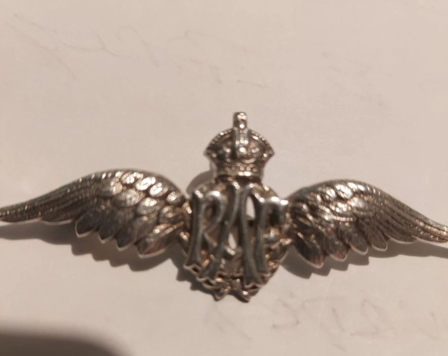 Pin da Segunda Guerra Mundial Royal Air Force em prata