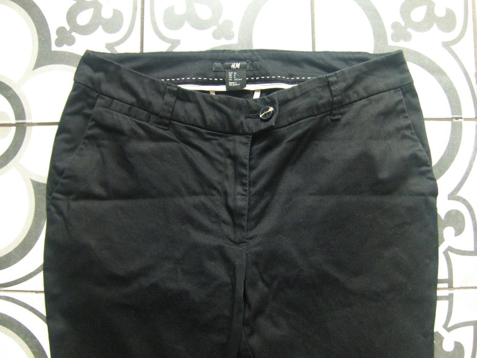 Брюки H&M чиносы джеггинсы черные хлопок