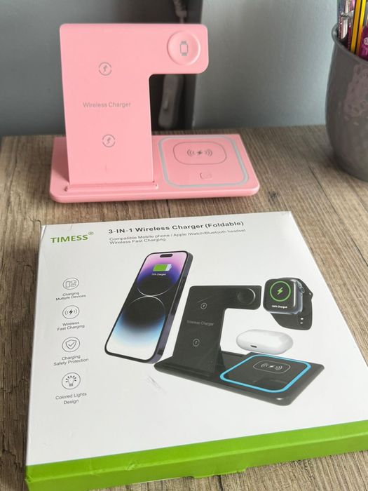 Carregador wireless ( 3 em 1) novo