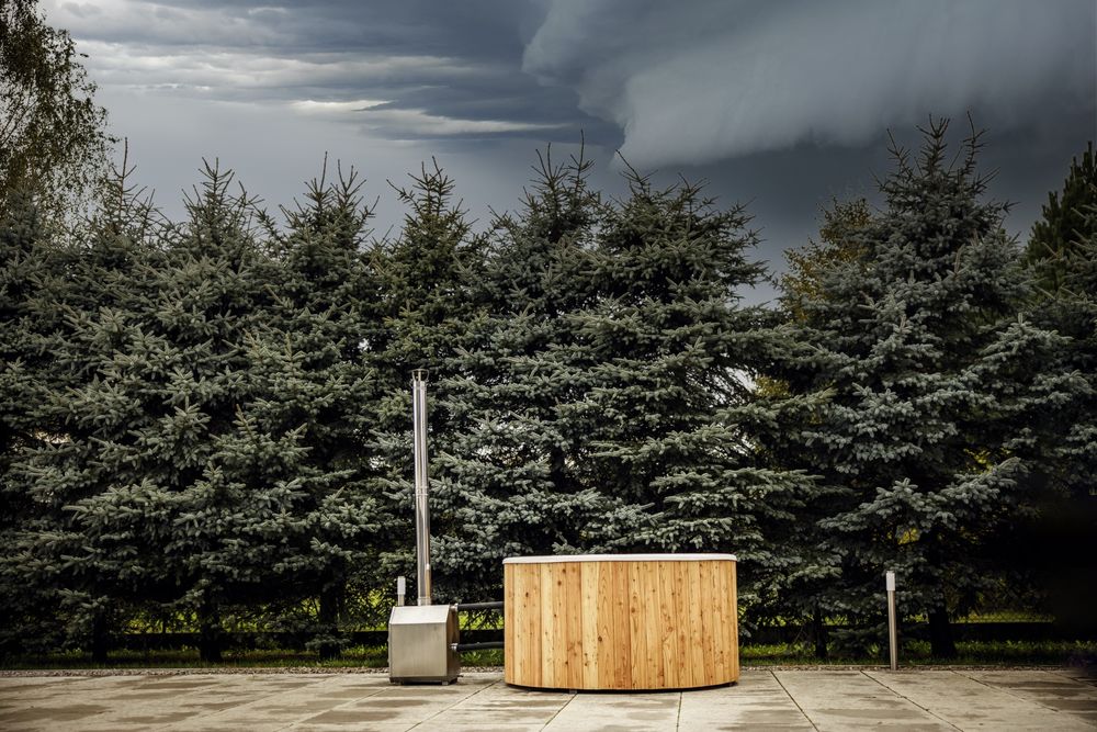 Balia Gorąca beczka Jacuzzi HYDROMASAŻ Aeromasaż Bania EUROLINE spa