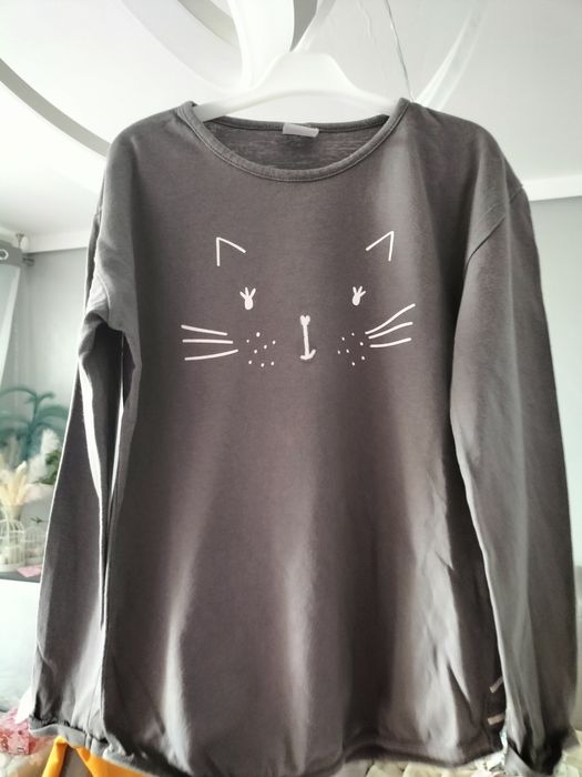 Reserved bluzeczka długi rękaw kotek kitty 122