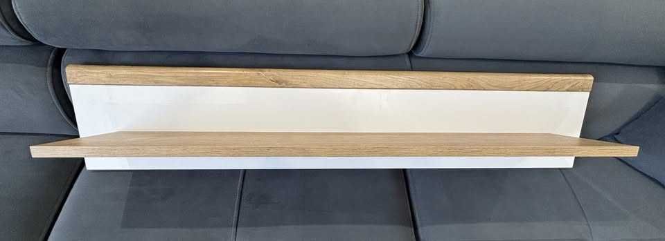 Półka 107 cm Dąb Riviera, Biały Mat