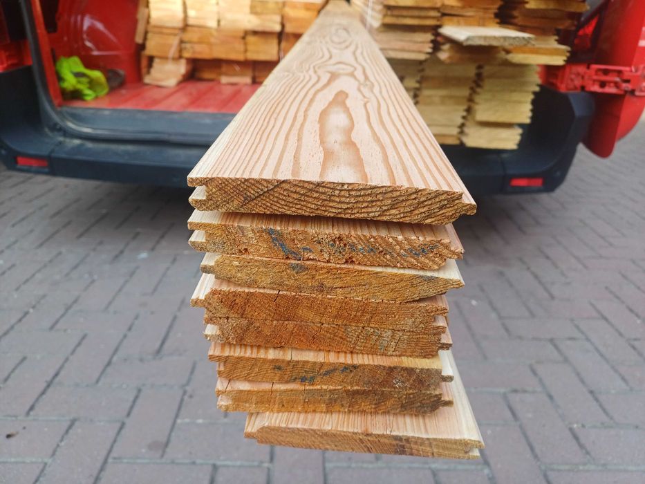 Szalówka deska tarasowa elewacyjna podłogowa boazeria półbal podbitka