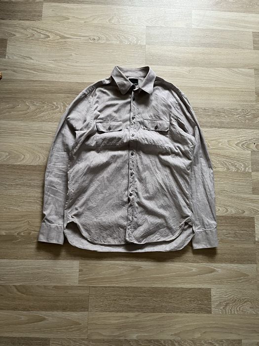 Gianfranco Ferre archive ittiere linen oversize shirt double pocket zegna cohen рубашка сорочка лляна