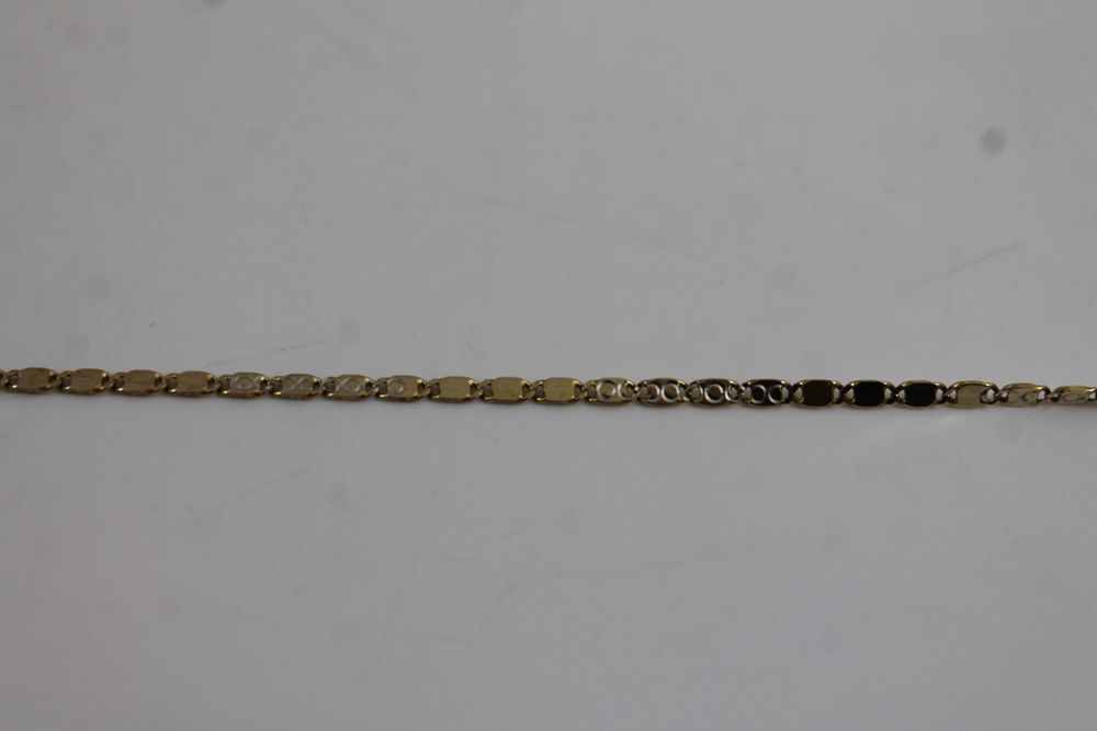 Złoty łańcuszek 585 3,52g 47cm blaszka/żyletka