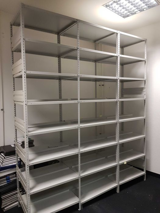 Regał Dwustronny skręcany  metalowy na akta COMPACT, Archiwalny